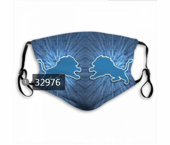 New 2021 NFL Detroit Lions 130 Dust mask with filter